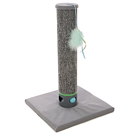Playful Post Carpet Cat Scratching Post w/ Track Toy Base