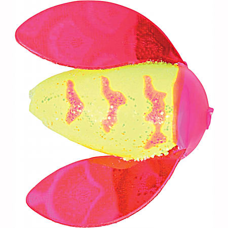 Double Trouble UV Glitter Chartreuse Pink Wings Spin-N-Glo Drift Bobber