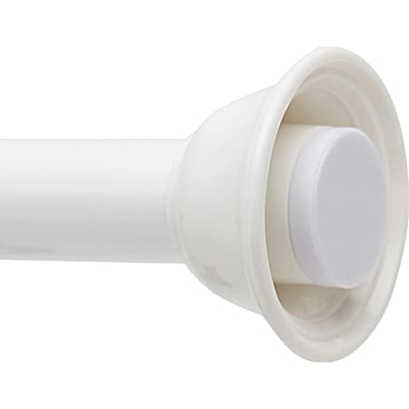 Zenith Bell Cap Tension Shower Rod - White