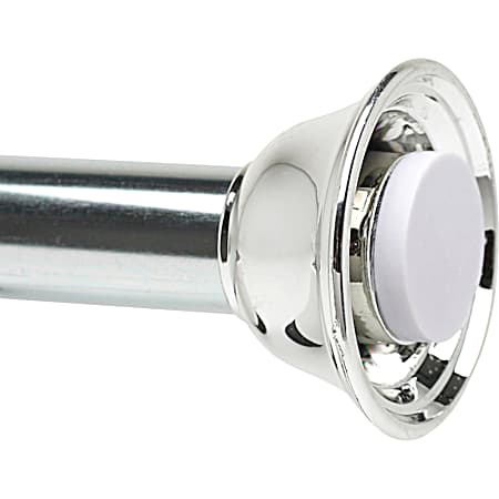 Zenith Bell Cap Tension Shower Rod - Chrome