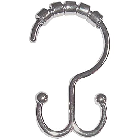 Zenith 12 Pk. Double Roller Shower Hooks - Chrome
