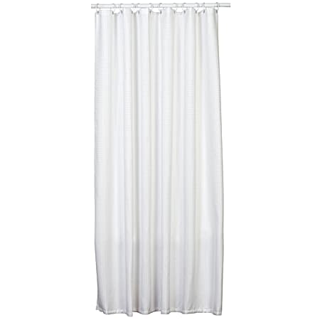 Zenna Home Spa Waffle Fabric Shower Liner - White