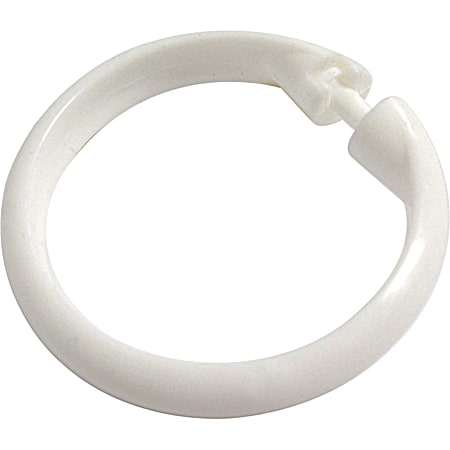 Zenna Home White Plastic Shower Rings - 12 Pk.
