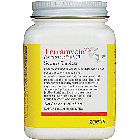 Terramycin Scours Tablets - 24 Ct
