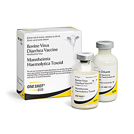One Shot BVD Bovine Virus Diarrhea Vaccine - 10 Dose
