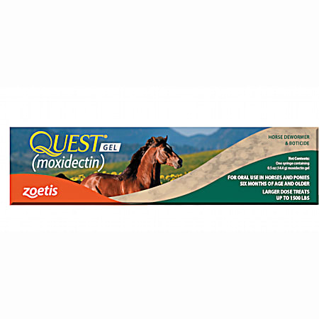 0.5 oz, 14.4 g Quest Gel Horse Dewormer & Boticide