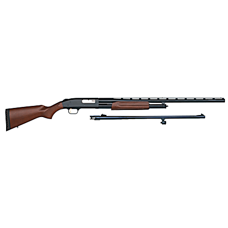 Mossberg 500 12Ga Pump-Action Wood Stock Shotgun Combo