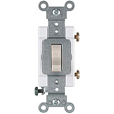 Light Almond Commercial 15A 3-Way Switch