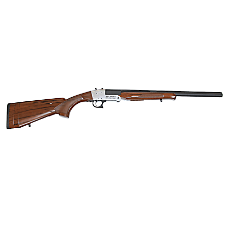 Traditional 20Ga Single Shot Wood & Forend Silver Receiver Shotgun
