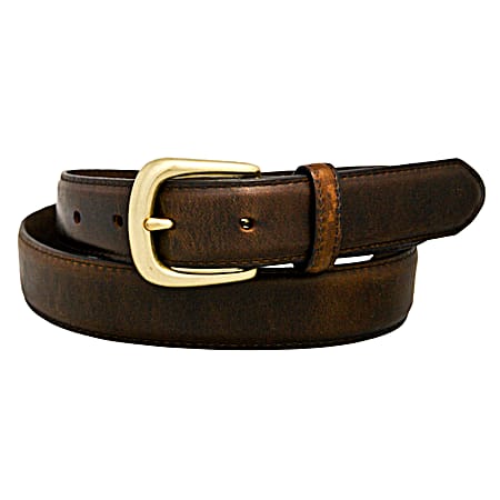 Men's Casual Brown Leather Belt