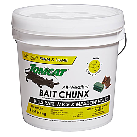 9 lb All-Weather Rat & Mice Bait 1 oz Chunx
