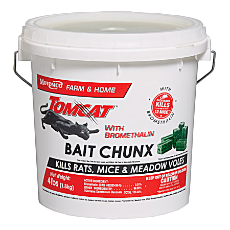 Tomcat 4 lb Rodent Bait 1 oz Chunx with Bromethalin