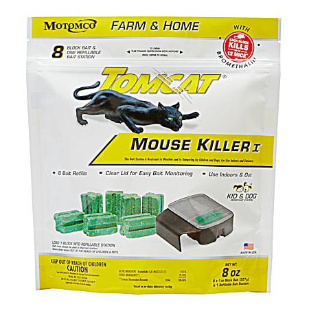 Tomcat Mouse Killer I Bait Station with 8 Refills