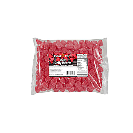 32 oz Cherry Jelly Hearts Candy