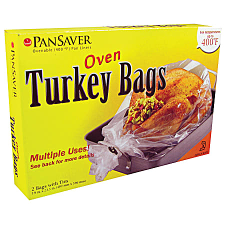 PanSaver 19 in x 23.5 in Turkey Oven Bags - 2 Pk