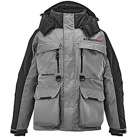 Men's Hardwater Gray/Black Hooded Full Zip Jacket