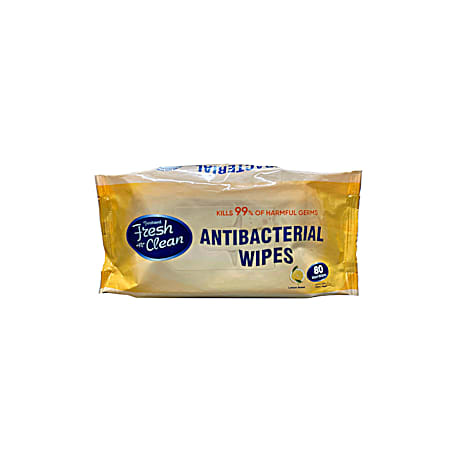 Antibacterial Wipes Pouch - 80 ct