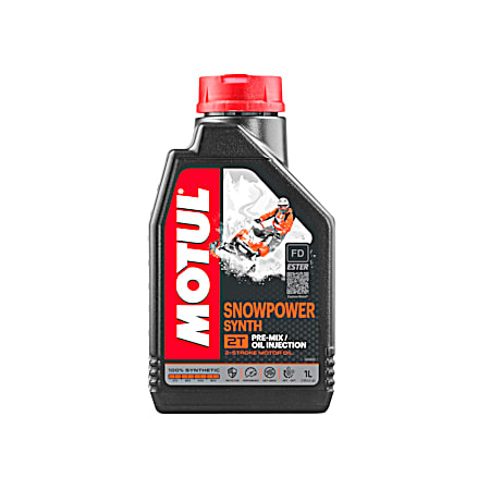Motul Snowpower Synth 2T Synthetic 2-Stroke Motor Oil - 1 Liter