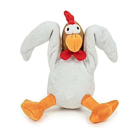 goDog Action Plush! Chicken Animated Squeaker Dog Toy w/ Chew Guard Technology