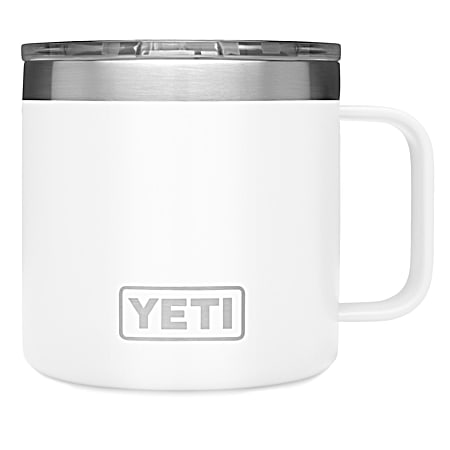 YETI Rambler 14 oz White Mug w/MagSlider Lid