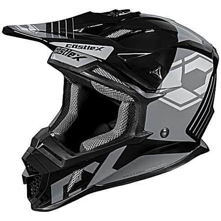 Adult CX200 Sector Black/Silver Helmet