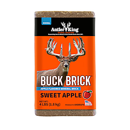 Buck Brick 4 lb Sweet Apple Whitetail Deer Attractant