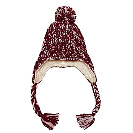 Ladies' Burgundy Sugar Bush Peruvian Knit Hat