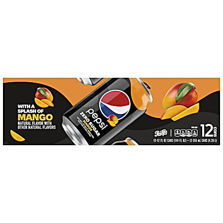 12 fl oz Mango Zero Soda - 12 Pk
