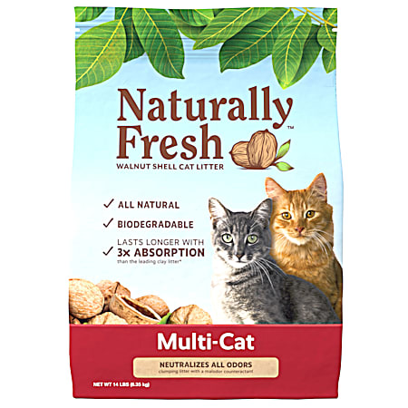 naturally FRESH Multi-Cat Walnut Shell Clumping Cat Litter