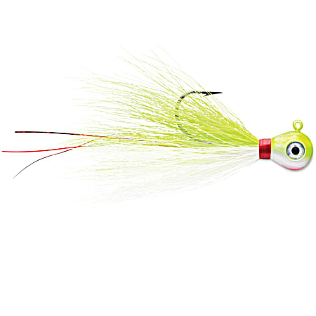 Chartreuse White Bucktail Jig