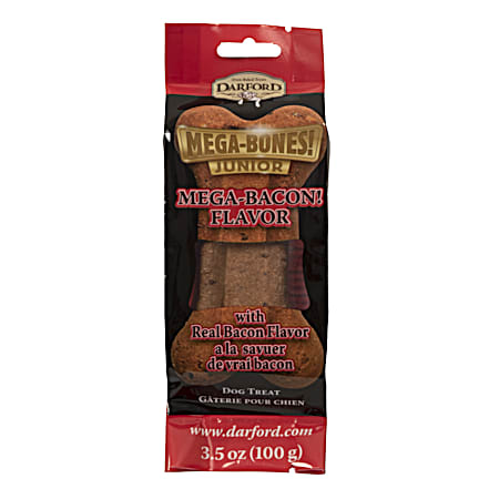Mega-Bones! Junior 3.5 oz Mega-Bacon! Dog Treat