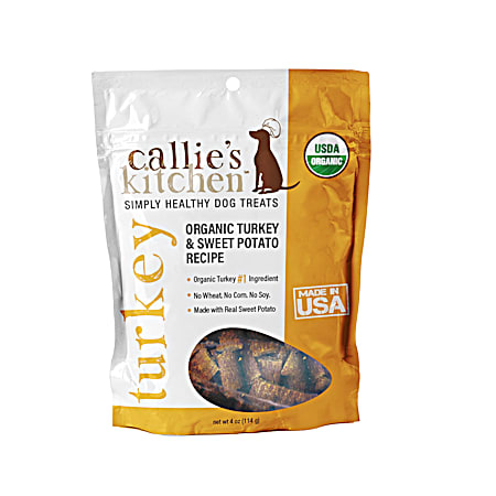 Callie's Kitchen 4 oz Organic Turkey & Sweet Potato Recipe Dog Treats