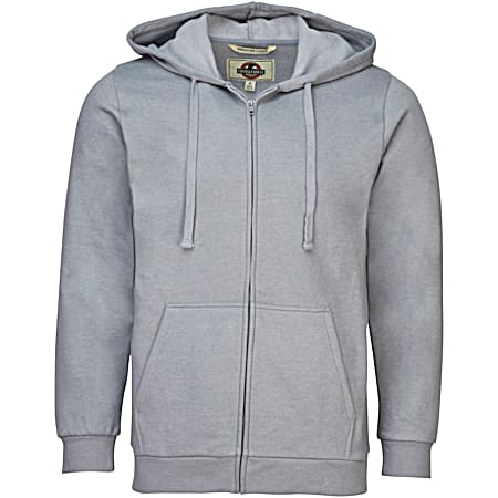 Men's Signature Fleece Ultimate Grey Hooded Full Zip Long Sleeve Jacket
