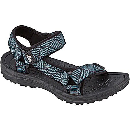 Ladies' Teal & Black Sandals