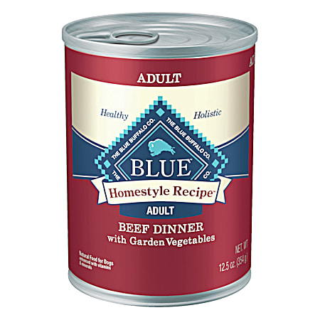 Blue Buffalo Homestyle Recipe Beef Dinner w/ Garden Vegetables Adult Wet Dog Food