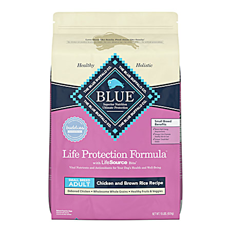 Adult Life Protection Formula Small Breed Chicken & Brown Rice Dry Dog Food, 15 lbs