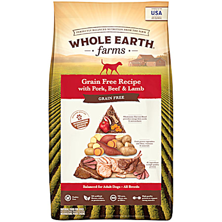 Grain-Free Recipe w/Pork, Beef & Lamb Dry Dog Food