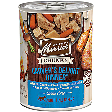 Merrick Chunky Grain Free Carver's Delight Dinner Wet Dog Food