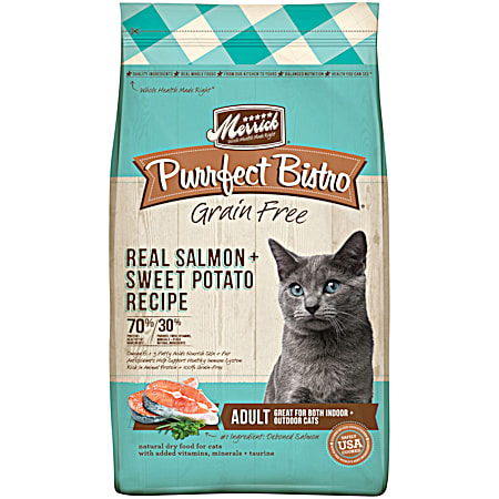 Purrfect Bistro Adult Grain-Free Real & Sweet Potato Salmon Recipe Dry Cat Food