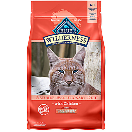 BLUE Wilderness Adult Grain-Free Hairball & Weight Control Chicken Dry Indoor Cat Food