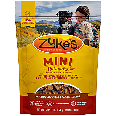 Zuke's Mini Naturals Peanut Butter & Oats Dog Treats