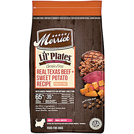Lil' Plates Adult Grain-Free Real Texas Beef & Sweet Potato Recipe Small Breed Dry Dog Food