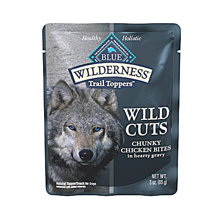 Blue Buffalo BLUE Wilderness Trail Toppers Chunky Chicken Bites Wild Cuts Natural Dog Snack