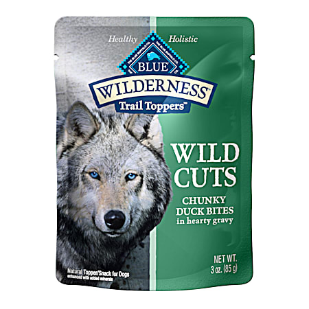 Blue Buffalo BLUE Wilderness Trail Toppers Chunky Duck Bites Wild Cuts Natural Dog Snack