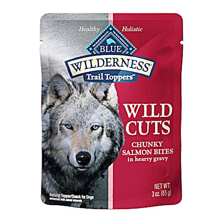 Blue Buffalo BLUE Wilderness Trail Toppers Chunky Salmon Bites Wild Cuts Natural Dog Snack