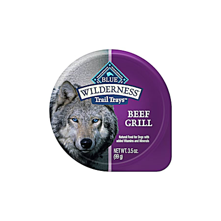 Blue Buffalo BLUE Wilderness Trail Trays Beef Grill Wet Dog Food
