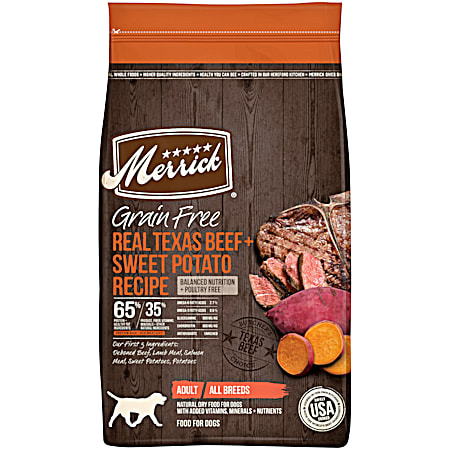 Adult Grain-Free Real Texas Beef & Sweet Potato Recipe Dry Dog Food