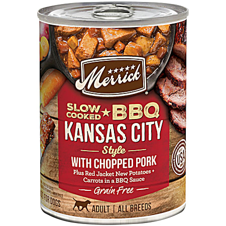 Merrick Adult Slow-Cooked BBQ Kansas City-Style Pork Recipe Wet Dog Food