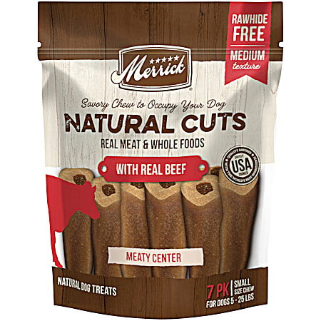 Merrick Natural Cuts Small Beef Dog Treats - 7 Pk