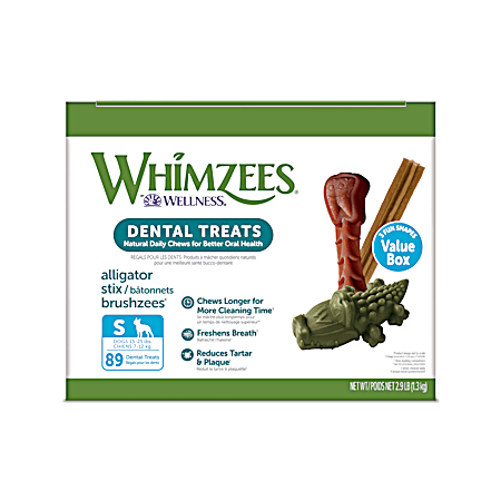 Small Dog Dental Treats Value Box w/ 3 Fun Shapes - 89 Pk